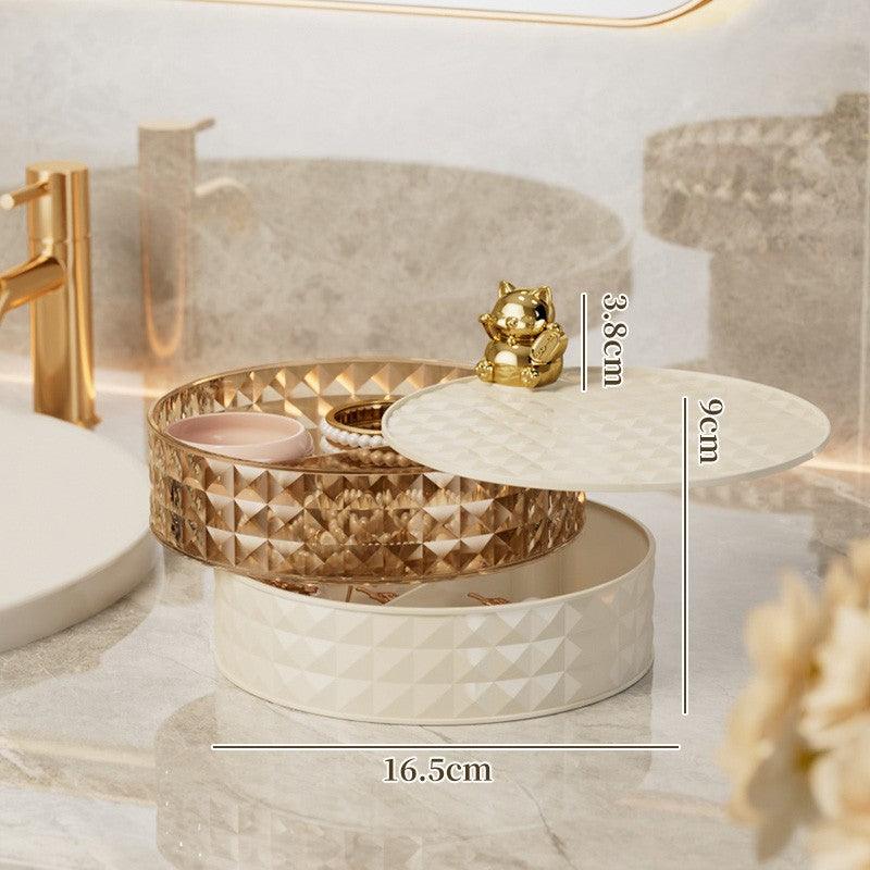 Jewelry storage Large capacity multi-layer rotating jewelry box 822324684165 - COCOMELODY