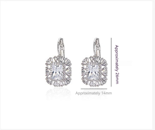 Zircon earrings earrings girl 762174263027 - COCOMELODY