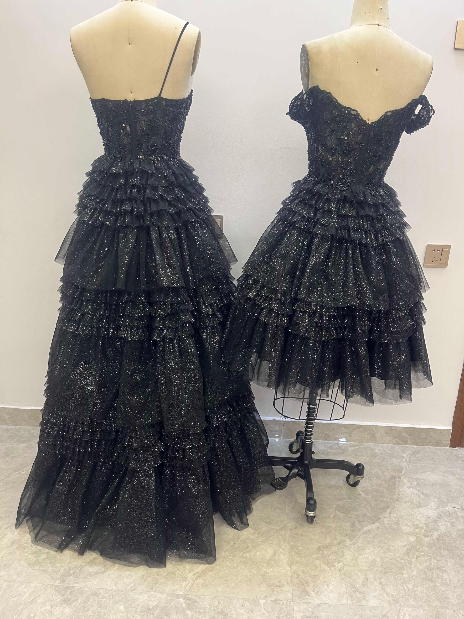 A Line Floor Length Tulle Prom Dresses CS0936 - COCOMELODY