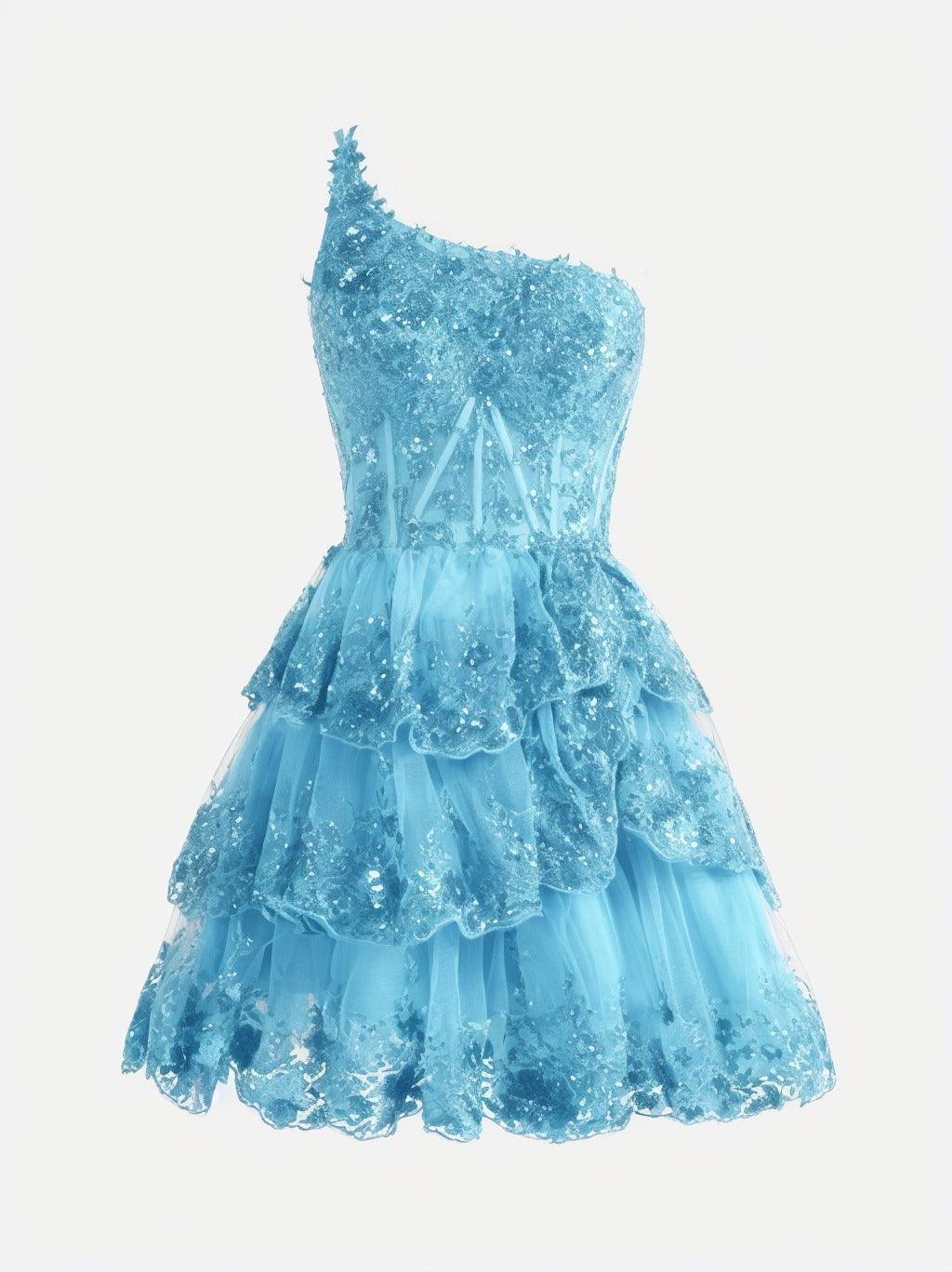 A-line Short Mini Tulle Prom Dress CS0420 - COCOMELODY