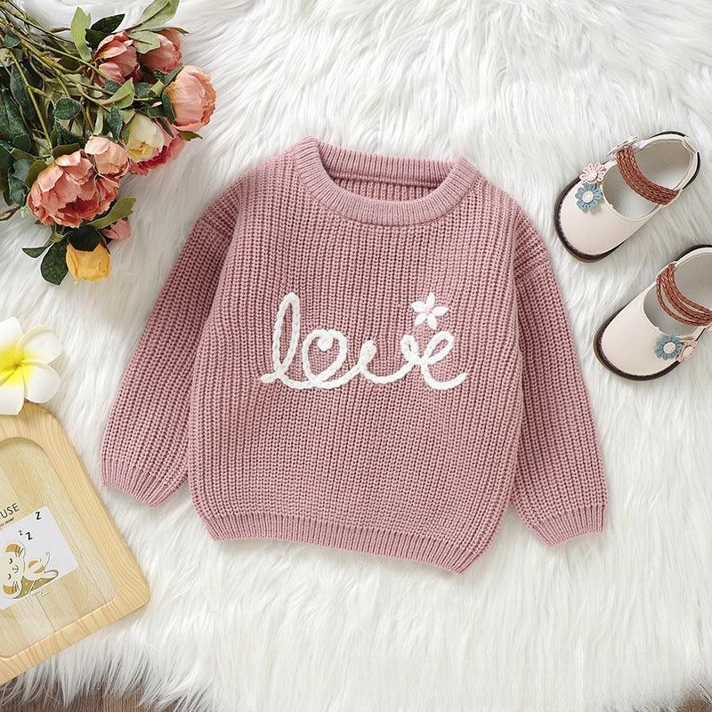 Autumn/Winter baby cute knitted hand-crocheted floral pattern top 857541378414 - COCOMELODY