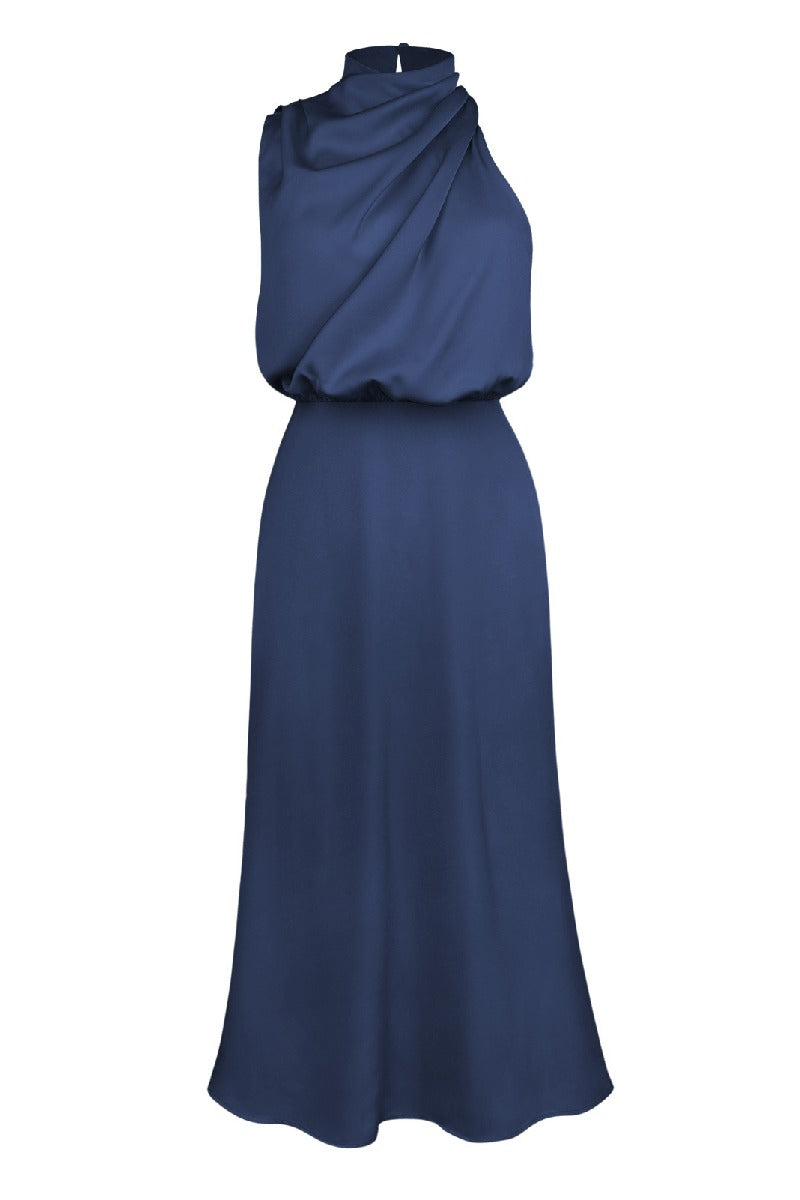 Sheath-Column Midi Forged Chiffon Dress 695677395149