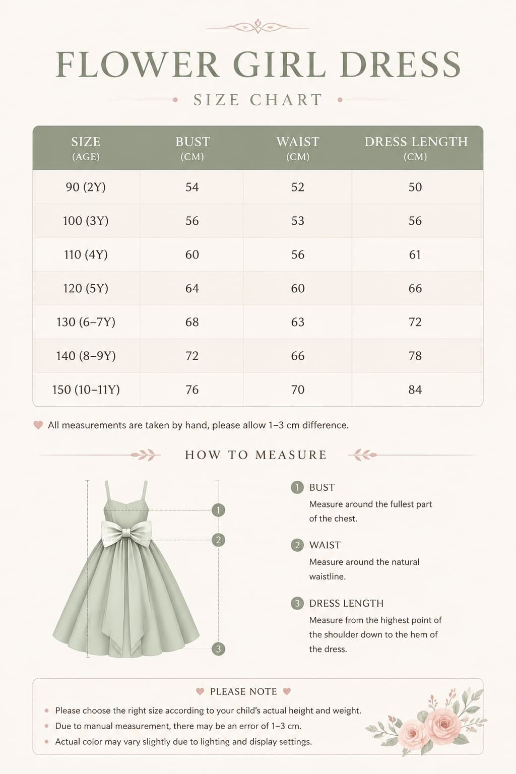 Satin V-Back Large Bow Sweep-Brush Train Wedding Gown Flower Girl Dresses 1057873354822