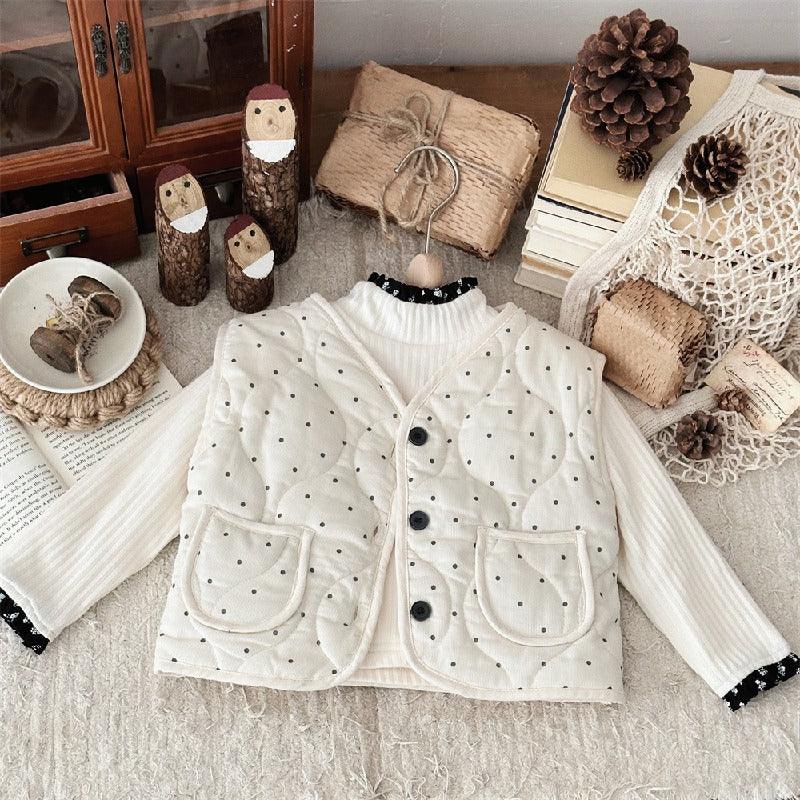 Autumn and winter polka dot cotton vest 847324828020 - COCOMELODY