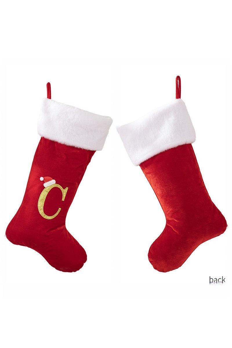 Christmas decoration supplies Red high-grade canary letter socks DIY name gift socks 829176143592
