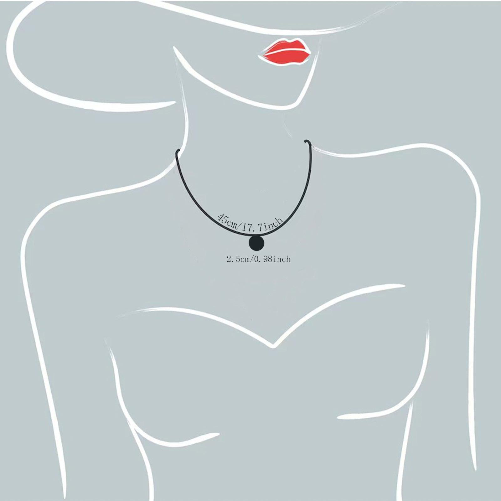 Personalized fashion versatile round necklace 792185123099 - COCOMELODY