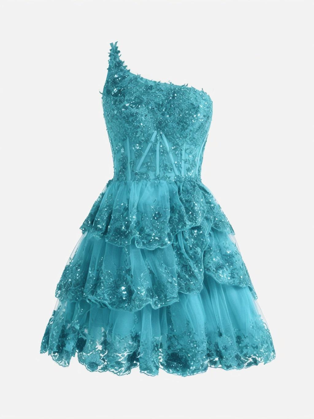 A-line Short Mini Tulle Prom Dress CS0420 - COCOMELODY