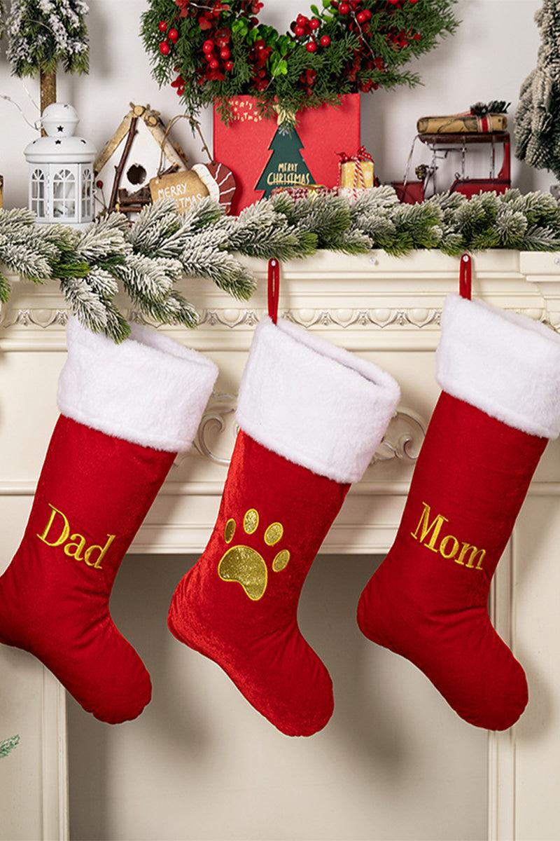 Christmas decoration supplies Red high-grade canary letter socks DIY name gift socks 829176143592
