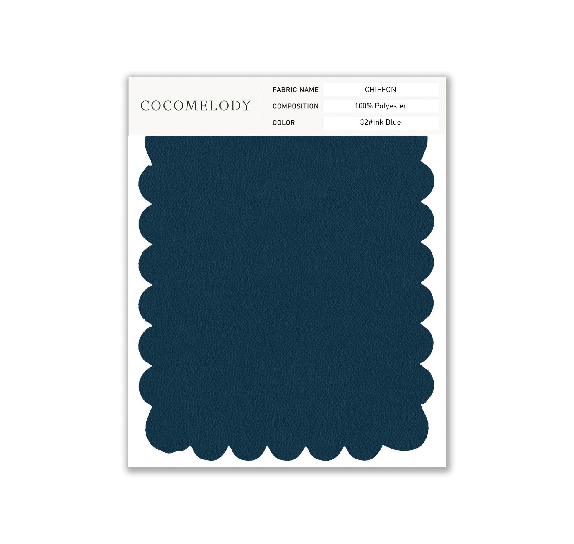 Chiffon Fabric Swatch in Single Color SWCH16001 - COCOMELODY