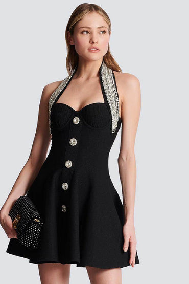 Red sexy stretch slim-fit pleated hip bandage cocktail dress 847555994965 - COCOMELODY