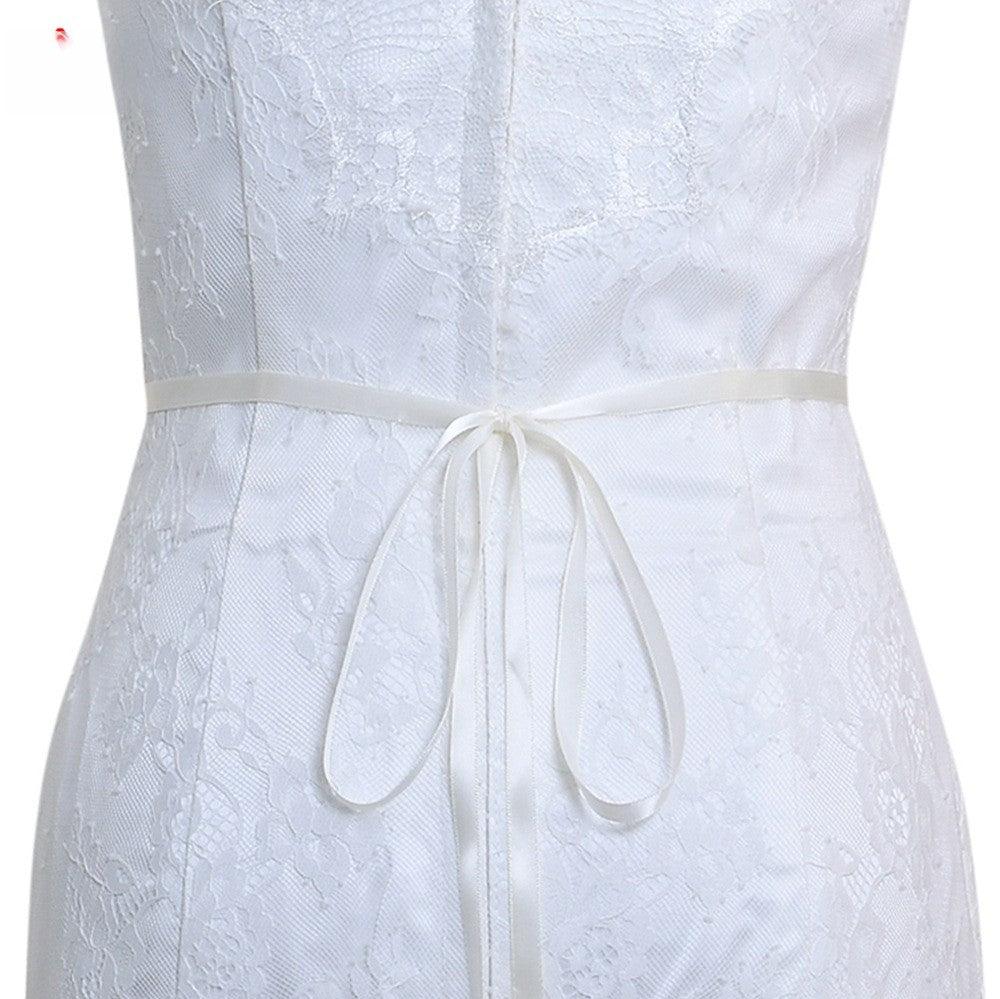 Ribbons Wedding Sash with Rhinestone Imitation Pearl  839584357990