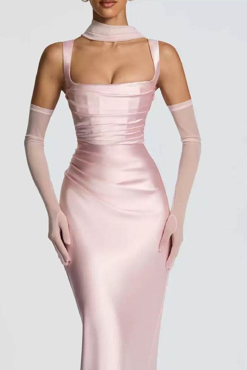 Sheath-Column Maxi Satin Formal Evening Dresses 971343877638 - COCOMELODY