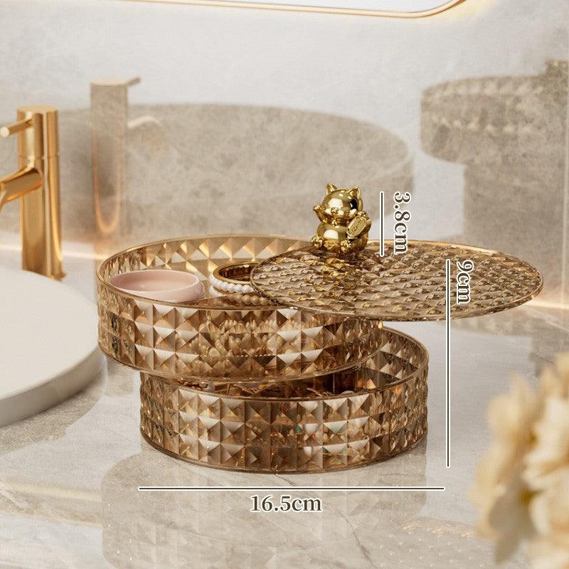 Jewelry storage Large capacity multi-layer rotating jewelry box 822324684165 - COCOMELODY