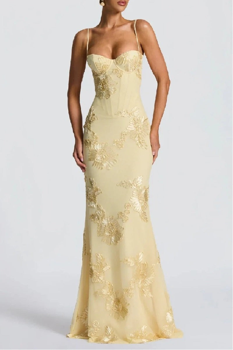 Trumpet-Mermaid Floor Length Polyester Wedding Guest Dress 984718182637