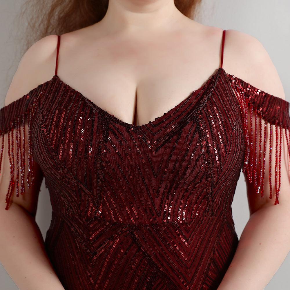 Trumpet-Mermaid Floor Length Sequins Evening Dress 647407958301 - COCOMELODY