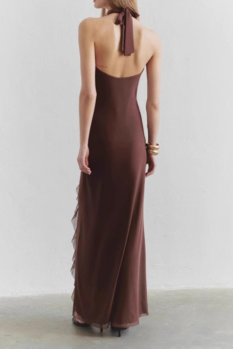 Sheath-Column Maxi Chiffon Dress 927383006662