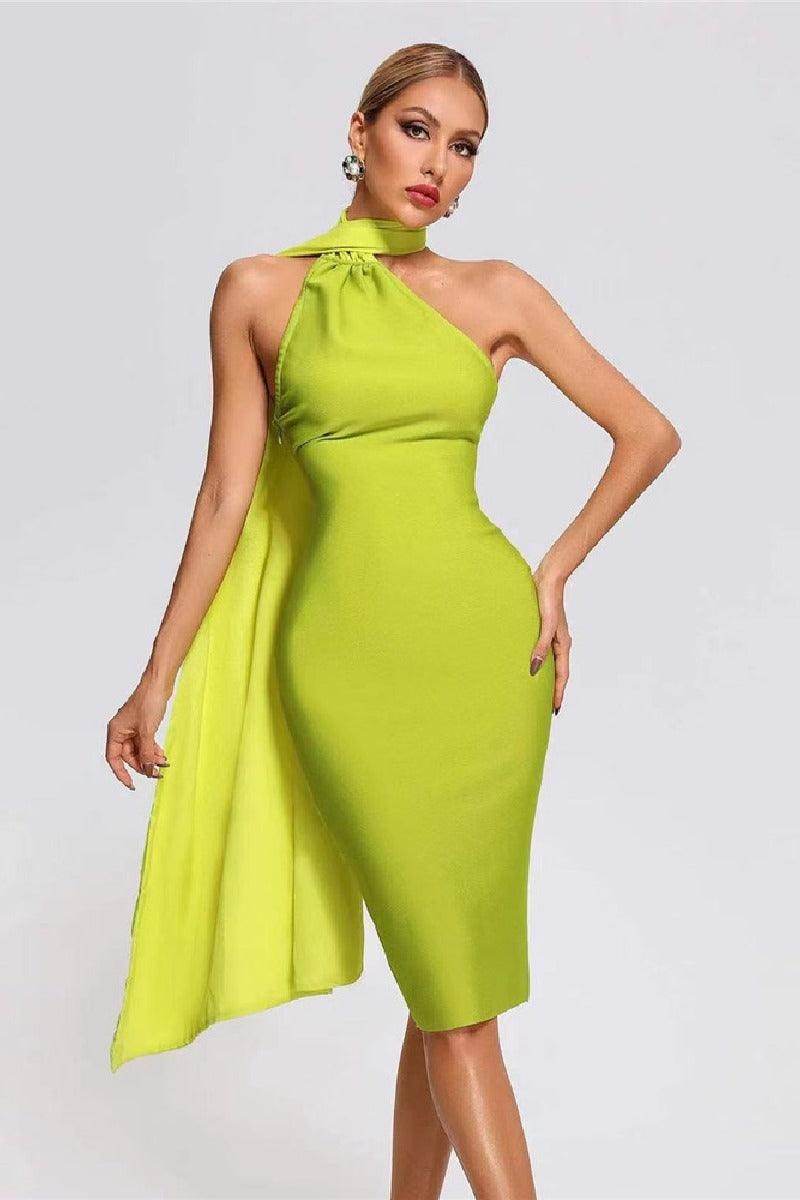 Streamers hanging neck beach cocktail dress 737809944485 - COCOMELODY