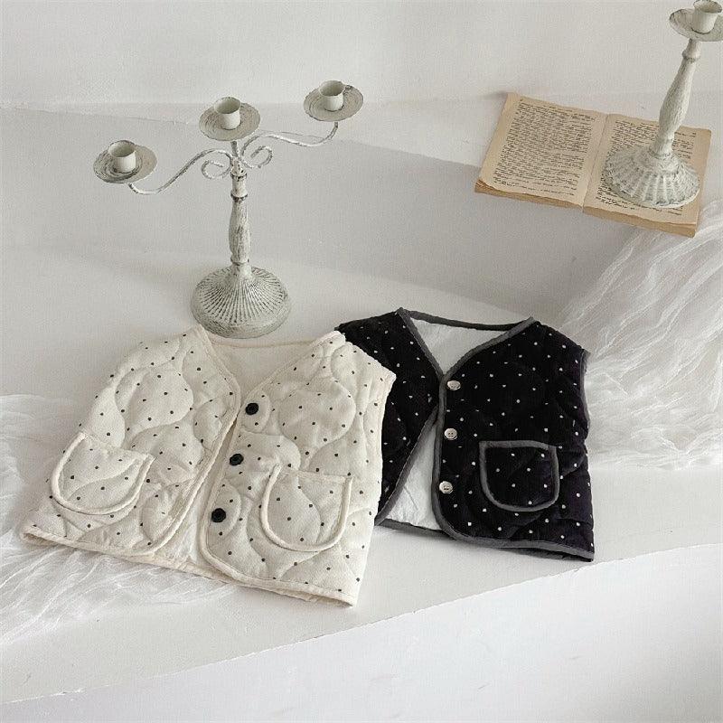 Autumn and winter polka dot cotton vest 847324828020 - COCOMELODY