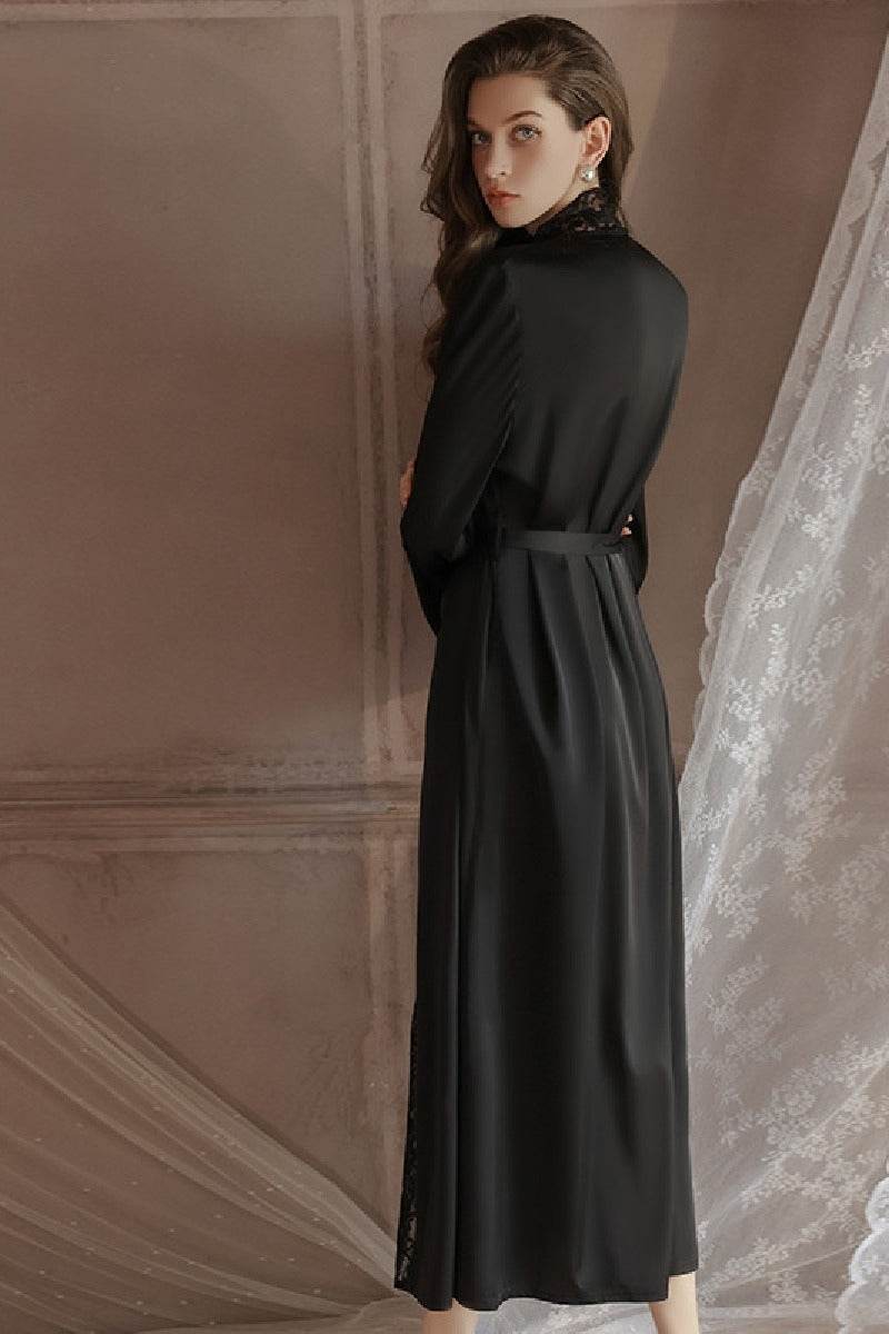 Sexy Lace Panelled Length Robes For Bride 875471798417 - COCOMELODY