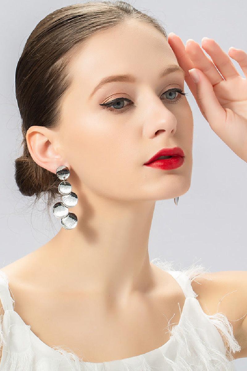 Fashion personality geometric matching medium and long earrings 619607741285