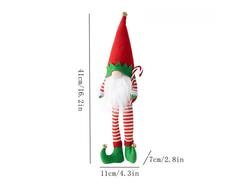 Christmas elf long legs no face doll props decorative scene layout pieces 735602523231