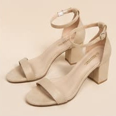 Suede Open Toe Block Heel Sandals Ankle Strap Elegant Design Shoes 712879946993