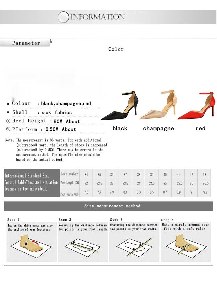 Champagne Satin Pointy Stiletto Heels 674228626275 - COCOMELODY