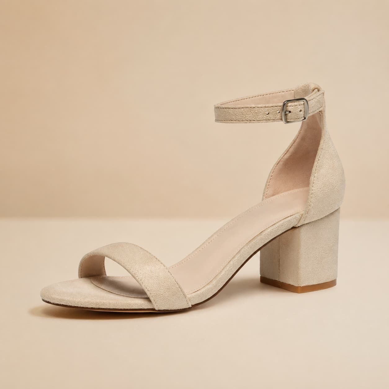 Suede Open Toe Block Heel Sandals Ankle Strap Elegant Design Shoes 712879946993