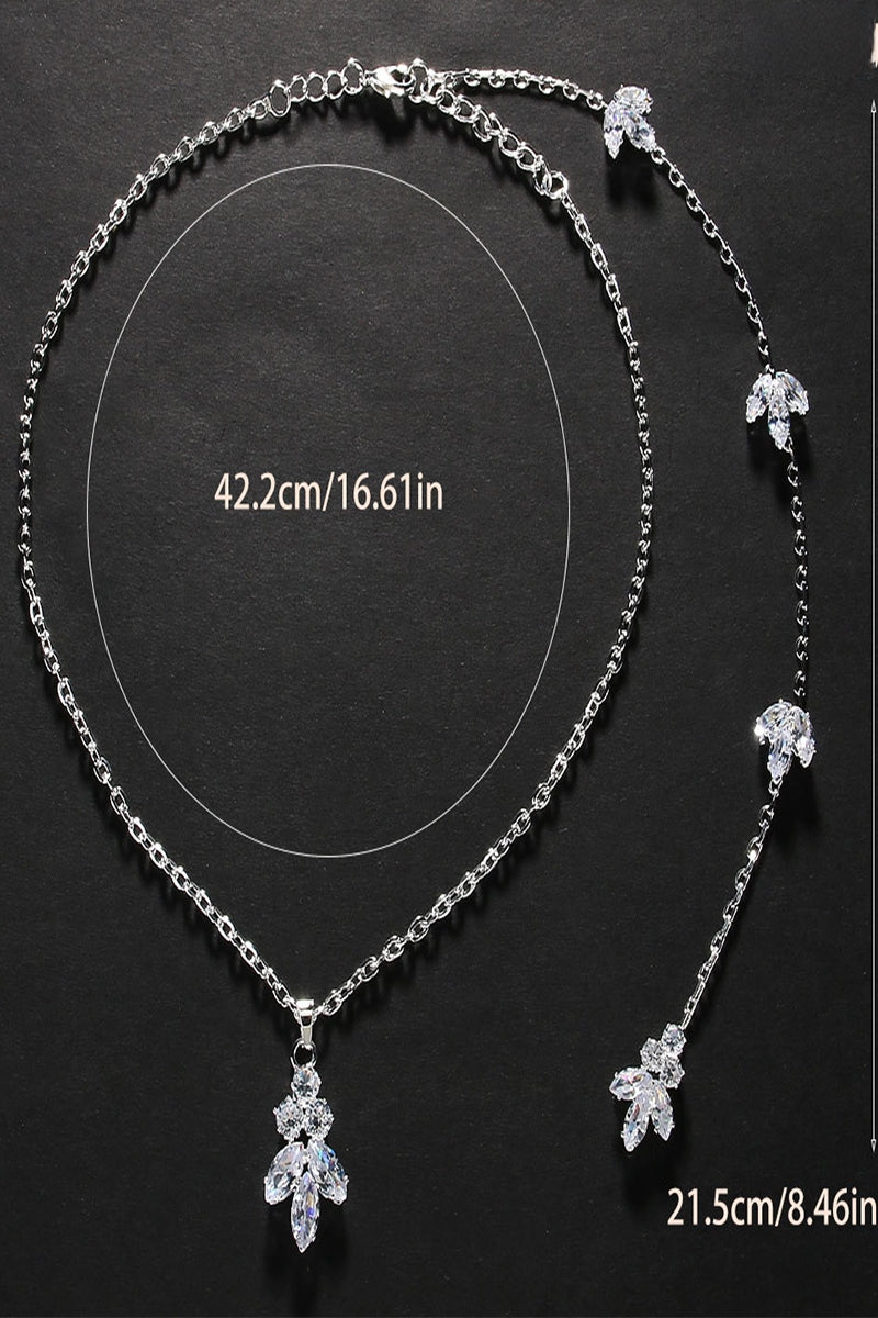 Elegant Rhinestone Back Necklaces 674272097461