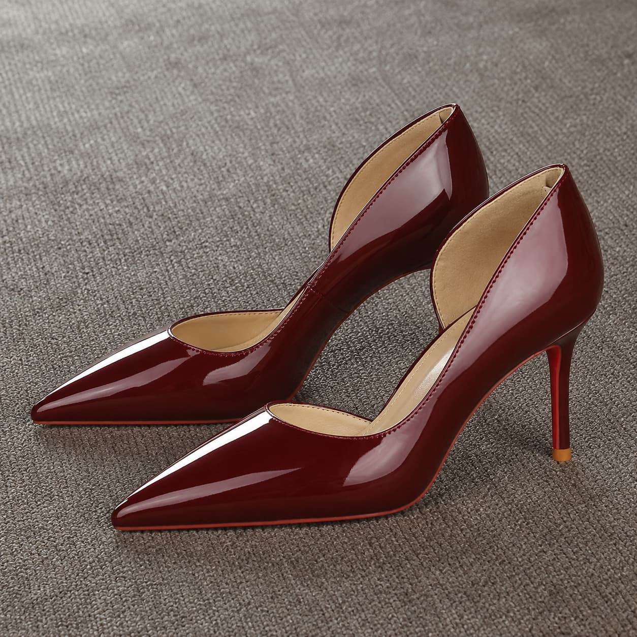 Patent Pointed Toe Stiletto Pumps Slip On High Heels Shoes 936237414895