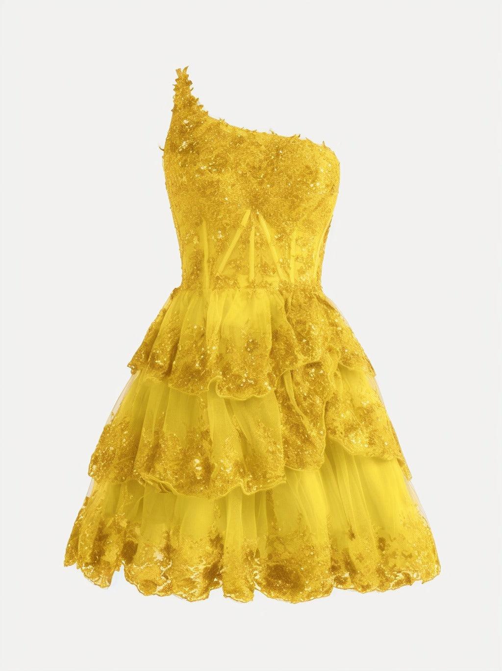 A-line Short Mini Tulle Prom Dress CS0420 - COCOMELODY