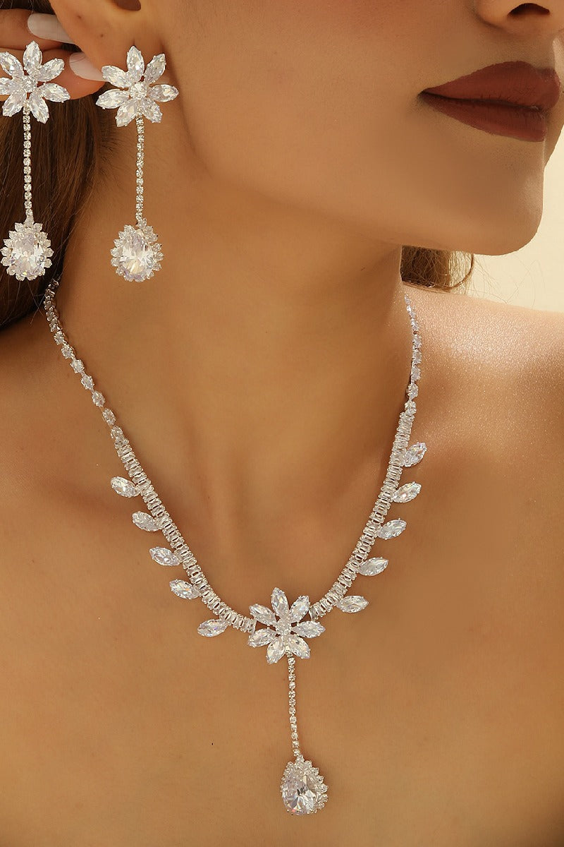 Gorgeous Zircon Earrings/Necklace Jewelry Sets (Set of 2) 837064938270