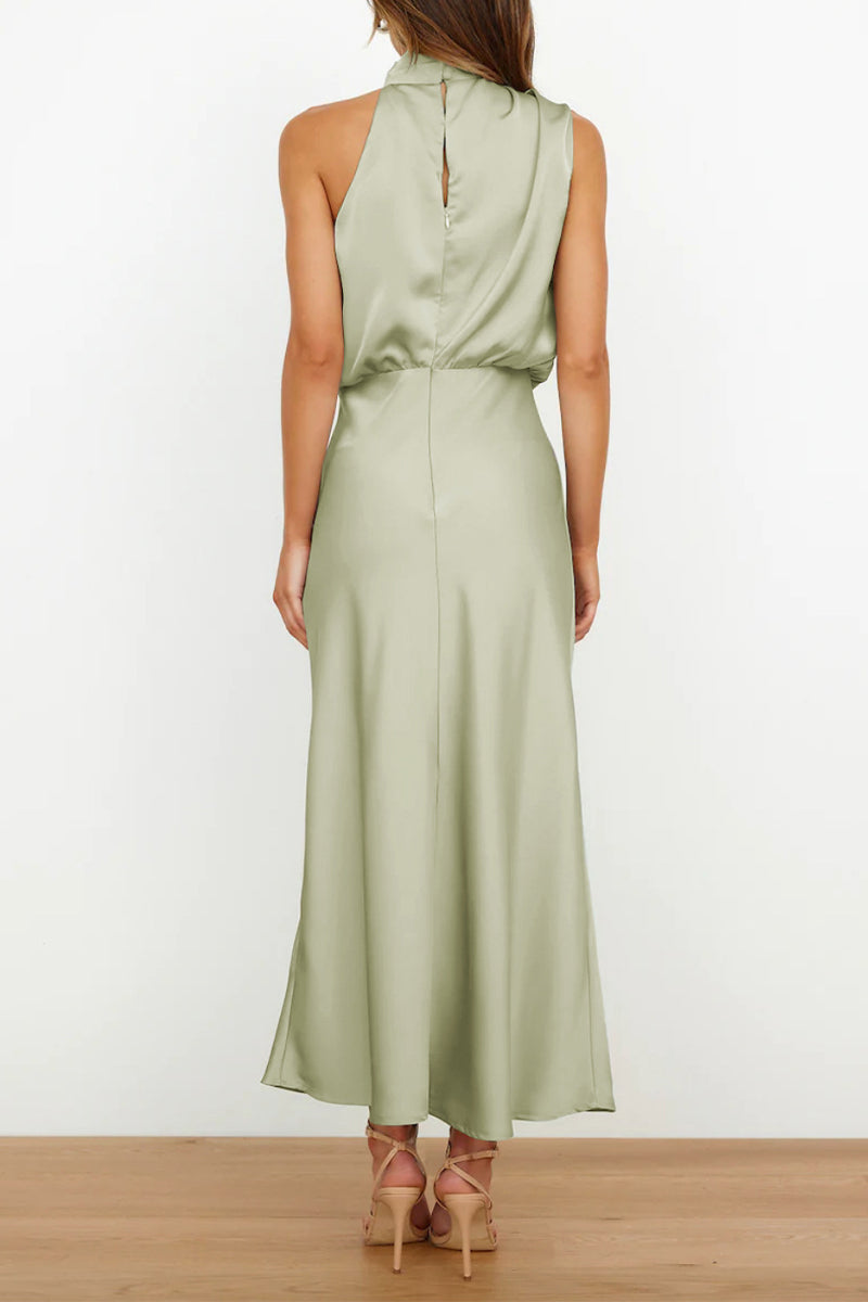 Sheath-Column Midi Forged Chiffon Dress 695677395149