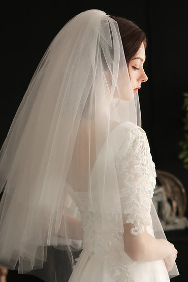 Vintage Fluffy Double Layer Puffy Veil Hair Accessory 616549340757