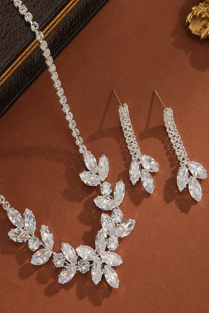 Elegant Rhinestone Wedding Earrings/Necklace Jewelry Sets (Set of 2)  896520168926