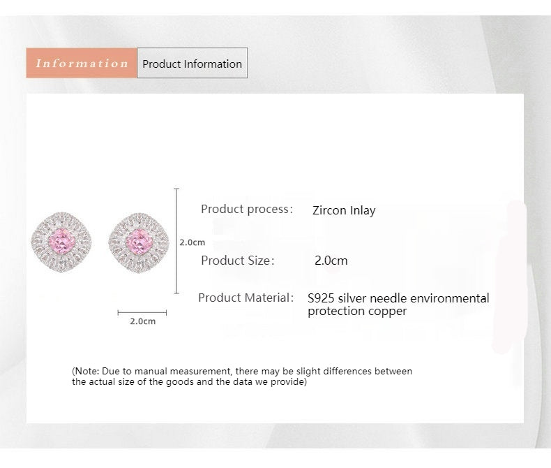 Zircon stud earrings 674517150314 - COCOMELODY