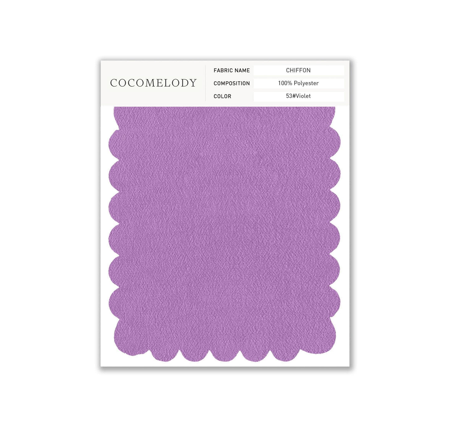 Chiffon Fabric Swatch in Single Color SWCH16001