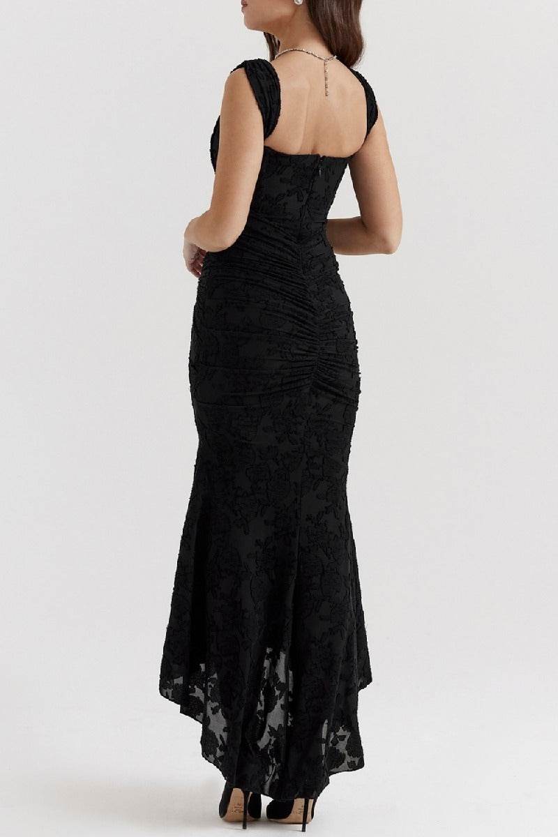 Mermaid High-Low Lace Formal Evening Dresses 850775323930 - COCOMELODY