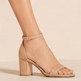 Suede Open Toe Block Heel Sandals Ankle Strap Elegant Design Shoes 712879946993