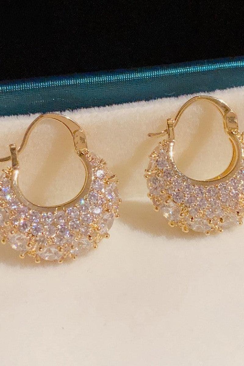 Micro-encrusted zircon bag earrings 693037597905 - COCOMELODY