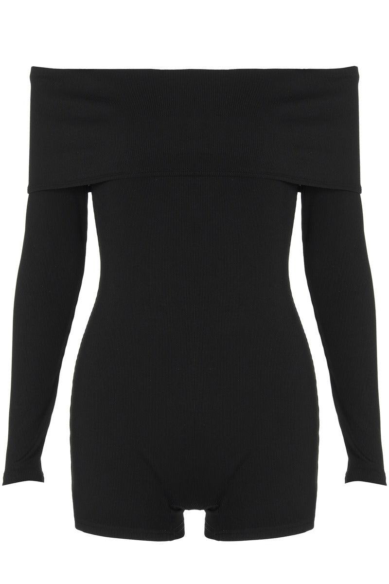 A line neck off-the-shoulder long sleeve cocktail dress818272026680 - COCOMELODY