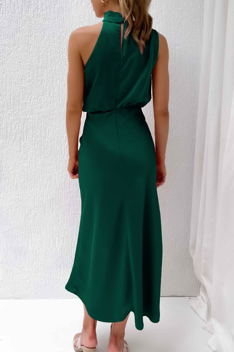 Sheath-Column Midi Forged Chiffon Dress 695677395149