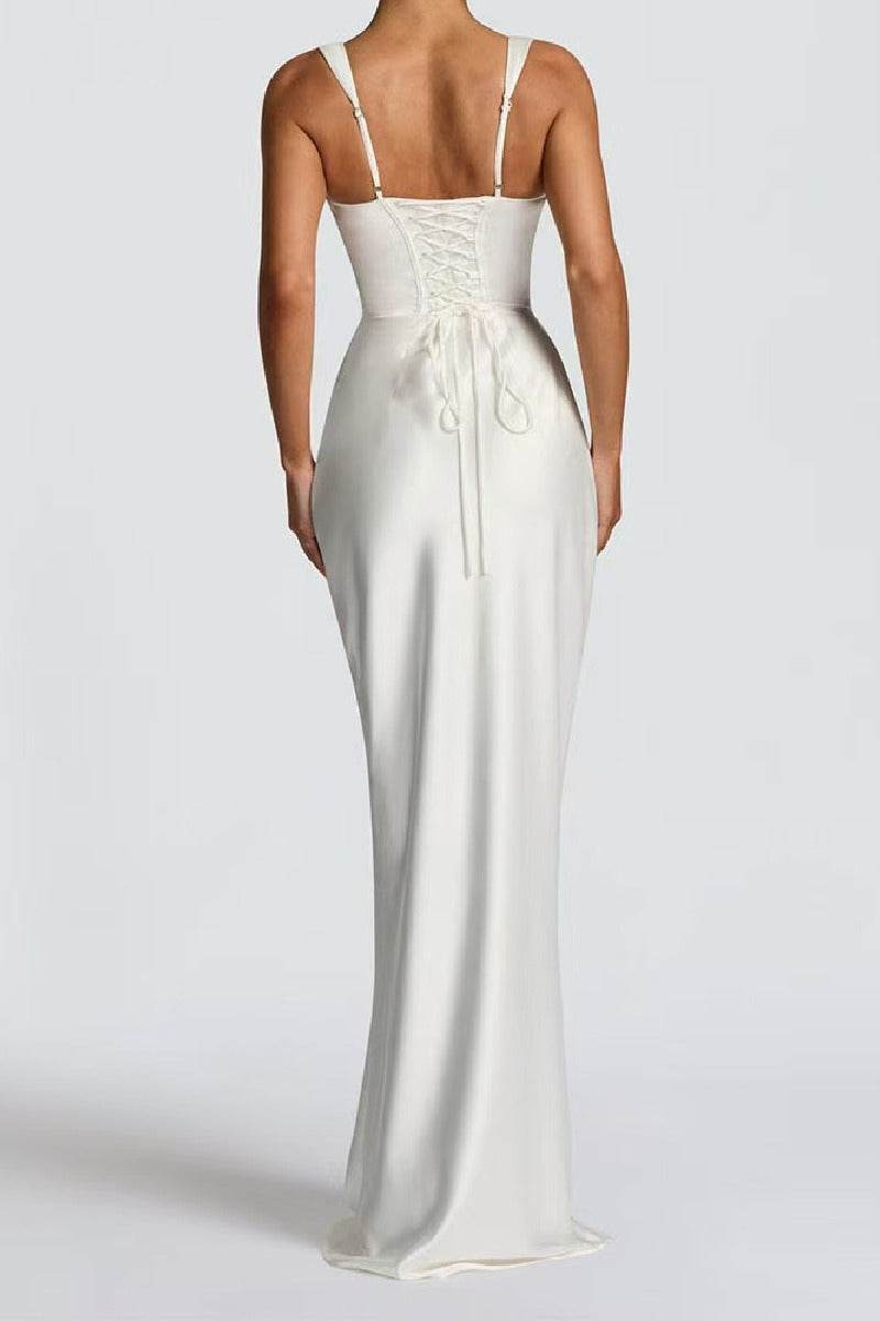 Sheath-Column Maxi Satin Formal Evening Dresses 971343877638 - COCOMELODY