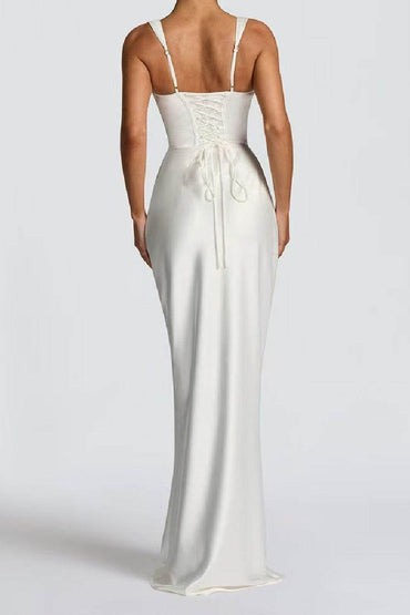 Sheath-Column Maxi Satin Formal Evening Dresses 971343877638 - COCOMELODY