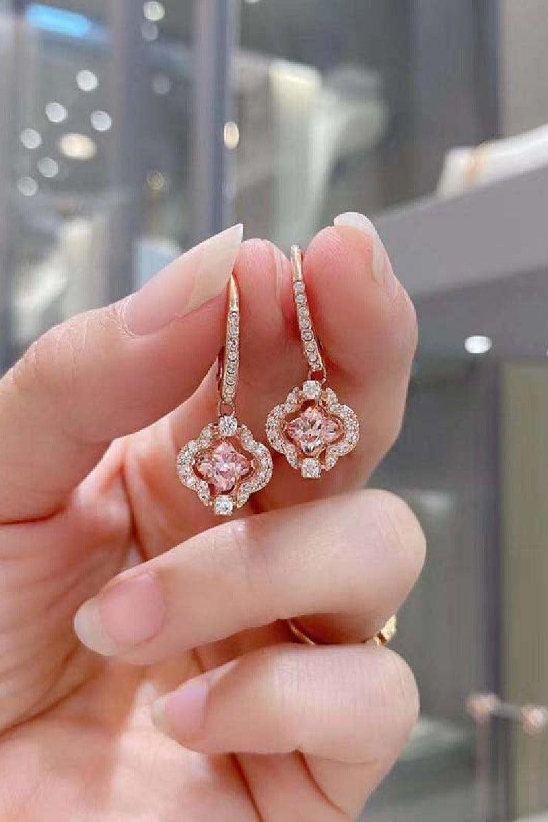 Four-leaf clover stud earrings 738526713611 - COCOMELODY