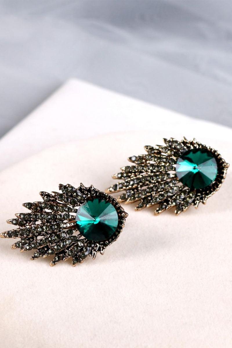 Crystals Rhinestone Tiara Earrings Jewelry 603671484721 - COCOMELODY