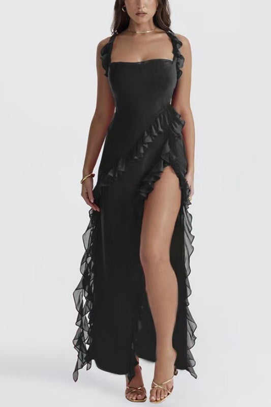 Sheath Column Maxi Chiffon Formal Evening Dresses 720675986970