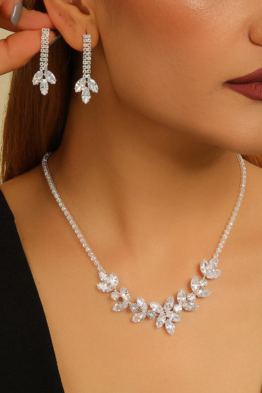 Elegant Rhinestone Wedding Earrings/Necklace Jewelry Sets (Set of 2)  896520168926