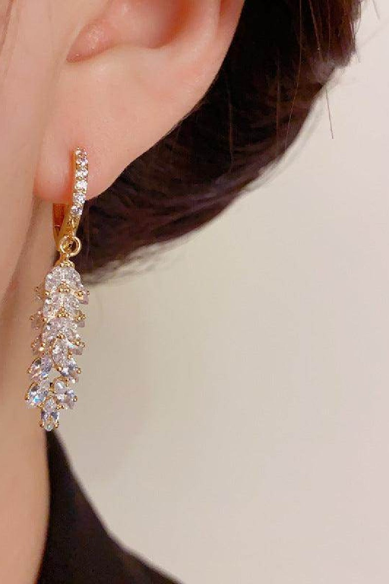 Earrings Bright Nebula Zircon Pearl Earrings 748956093496