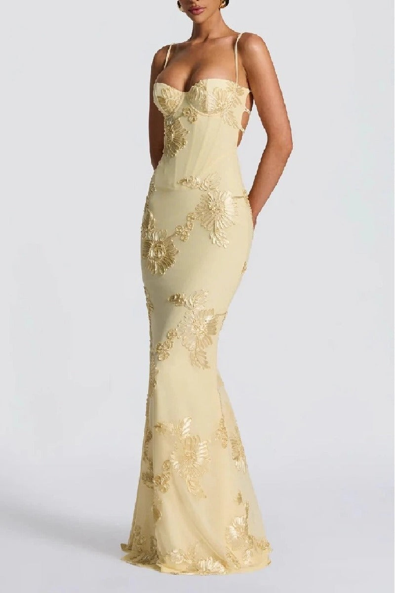 Trumpet-Mermaid Floor Length Polyester Wedding Guest Dress 984718182637